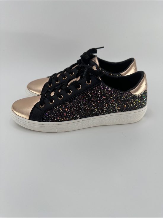 Skechers Shoes - Skechers Women’s Black Glitter & Rose Gold Low-Top Sneakers
